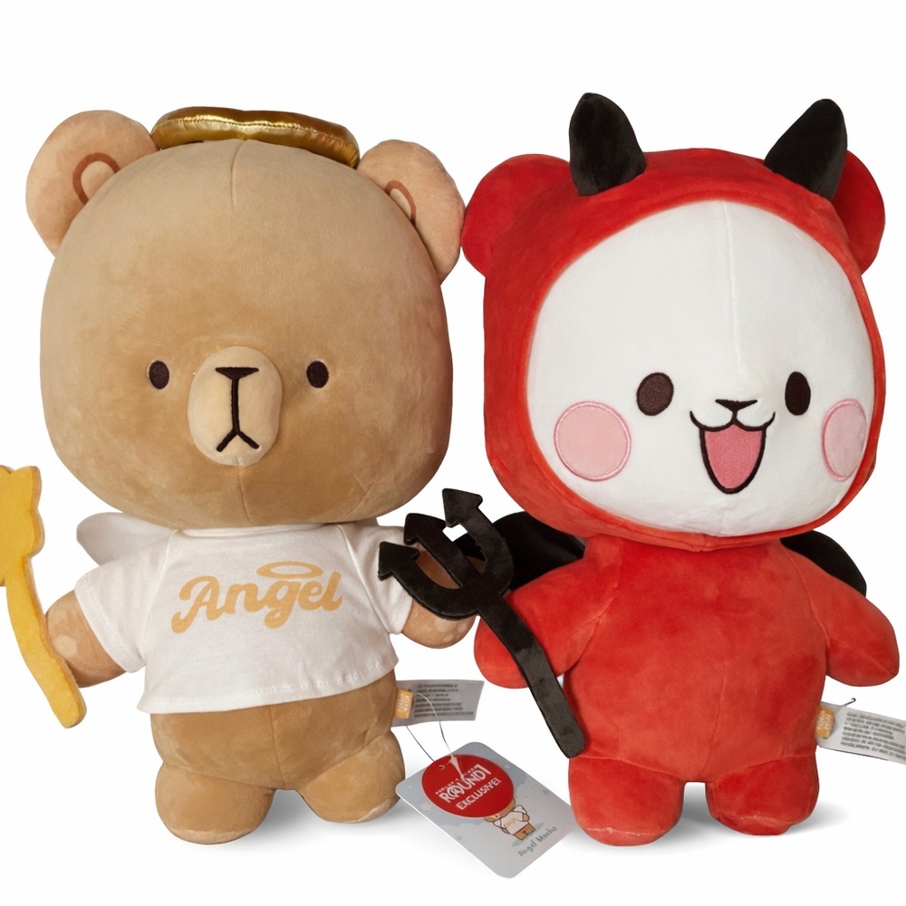 RARE 2x Milk Mocha Bear Devil Milk & Angel Mocha 14IN Round1 Exclusive